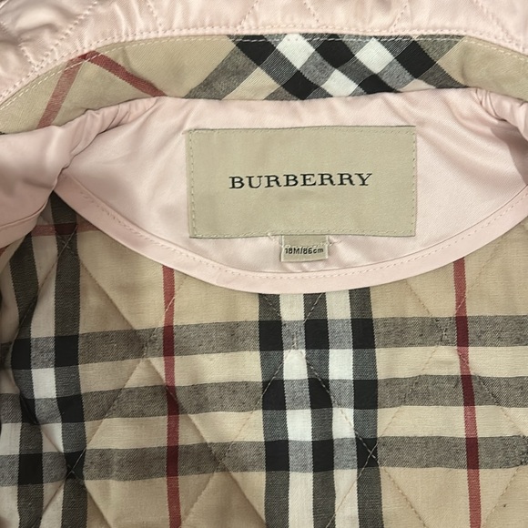 Burberry Infant Girls' Solid Quilted Jacket, size 18M - Picture 4 of 4